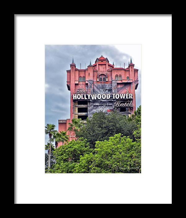 Tower Of Terror Framed Print featuring the photograph Hollywood Tower Hotel Walt Disney World MP by Thomas Woolworth