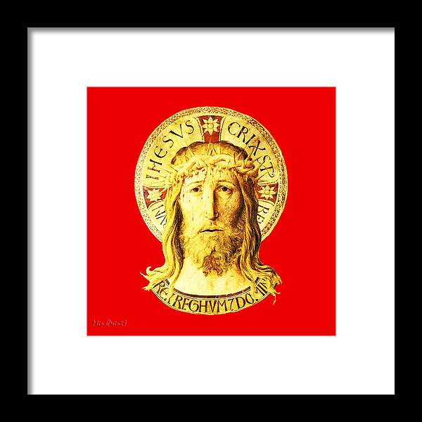 Face Of Jesus Framed Print featuring the digital art Holy Face by Asok Mukhopadhyay