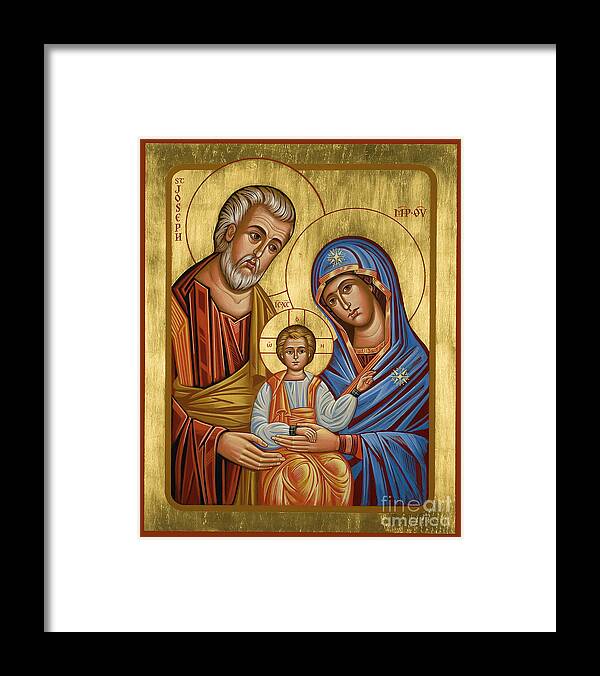 Holy Family Framed Print featuring the painting Holy Family - JCHFL by Joan Cole