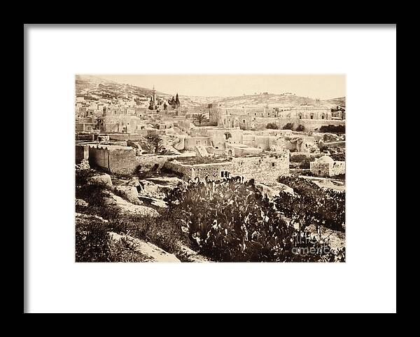 1650s Framed Print featuring the photograph HOLY LAND, NAZARETH, c1860. by Granger
