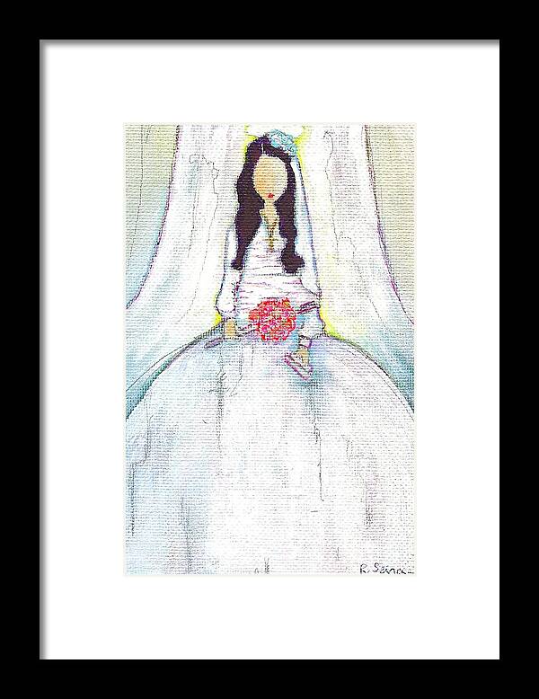 Holy Communion Framed Print featuring the painting Holy Mama by Ricky Sencion