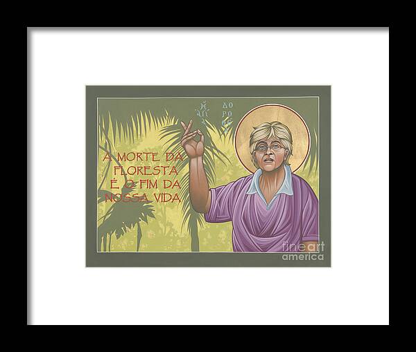 Holy Passion Bearer Dorothy Stang Framed Print featuring the painting Holy Passion Bearer Dorothy Stang 163 by William Hart McNichols
