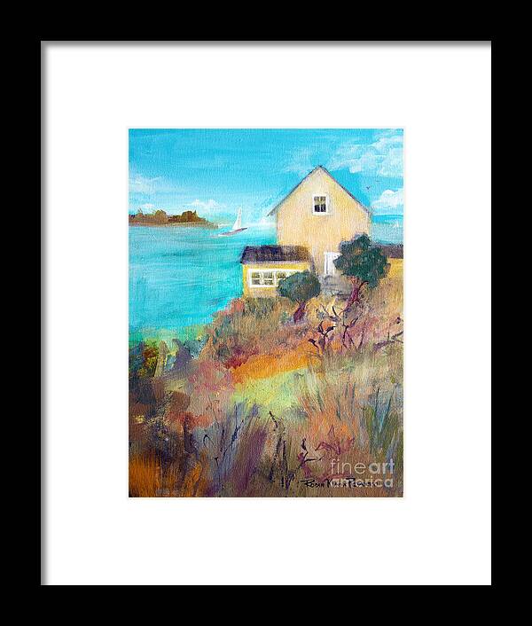 Home Framed Print featuring the painting Home By The Sea by Robin Pedrero