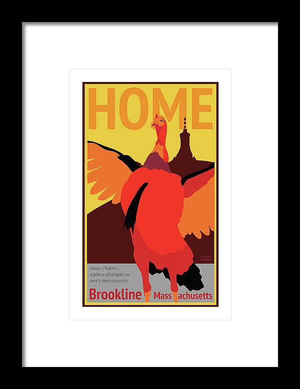 Brookline Framed Print featuring the digital art Home by Caroline Barnes