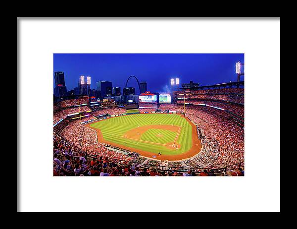 America Framed Print featuring the photograph Home Field Advantage - Saint Louis Busch Stadium by Gregory Ballos