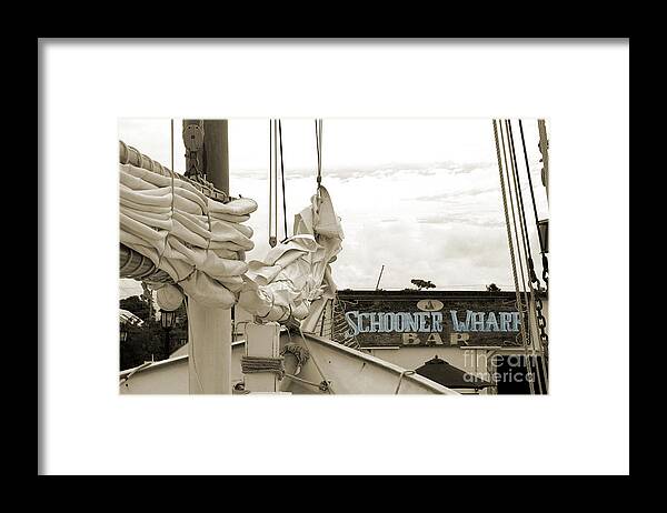  Framed Print featuring the photograph Home On The Wharf-Blue-Original by Kathi Shotwell