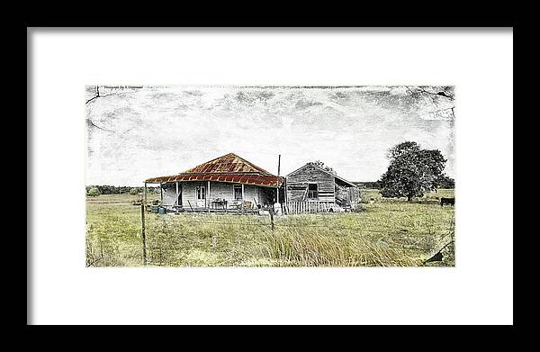 Farmland Photography Framed Print featuring the digital art Home sweet home 001 by Kevin Chippindall