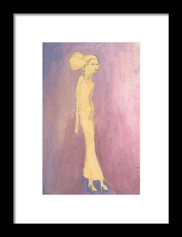 Girl Framed Print featuring the painting Homely by Ricky Sencion