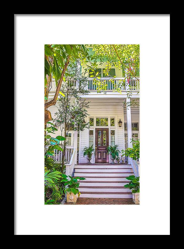 Home Framed Print featuring the photograph Homes of Key West 4 by Julie Palencia