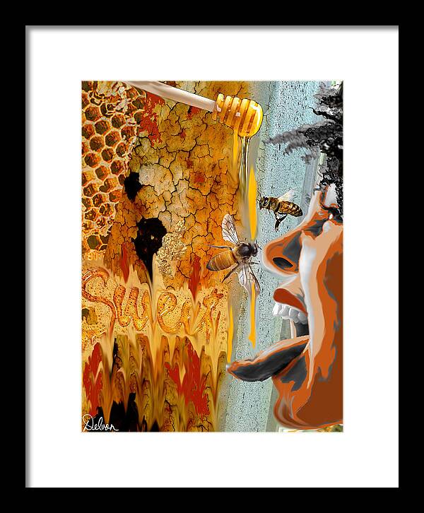 Art By Delvon Framed Print featuring the painting Honey by Art by Delvon