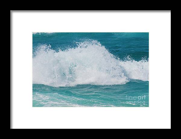 Wave Faces Framed Print featuring the photograph Hookipa Splash Waves Beach Break Shore Break Pacific Ocean Maui by Sharon Mau