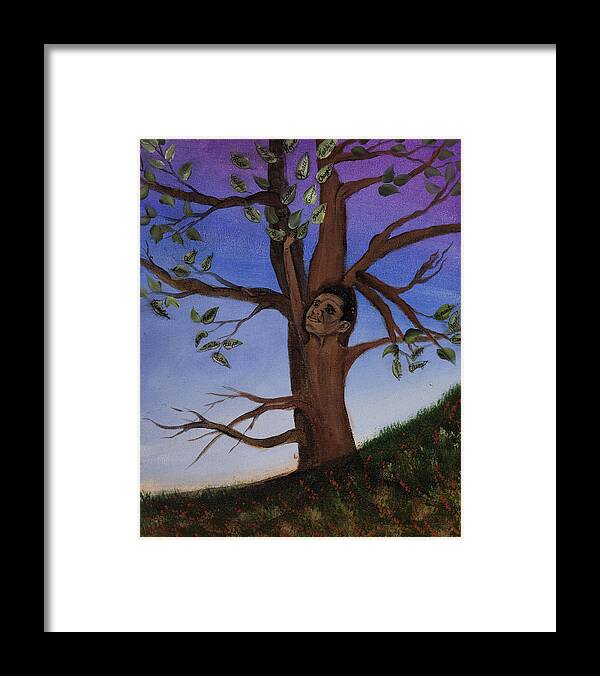 Trees Framed Print featuring the painting Hope by Julia Ellis