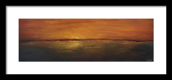 Horizon Framed Print featuring the painting Horizon by Ellen Lewis