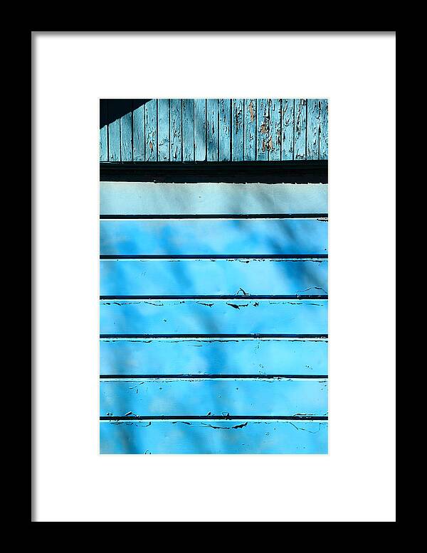 Horizontal Framed Print featuring the photograph Horizontal Blue Is Being Pushy by Kreddible Trout