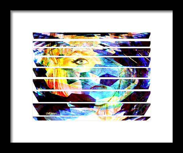 Woman Framed Print featuring the digital art Horizontal View by Seth Weaver