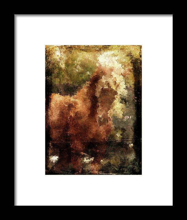 Horse Framed Print featuring the digital art Horse by Andrea Barbieri