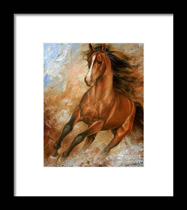 Horse Framed Print featuring the painting Horse1 by Arthur Braginsky