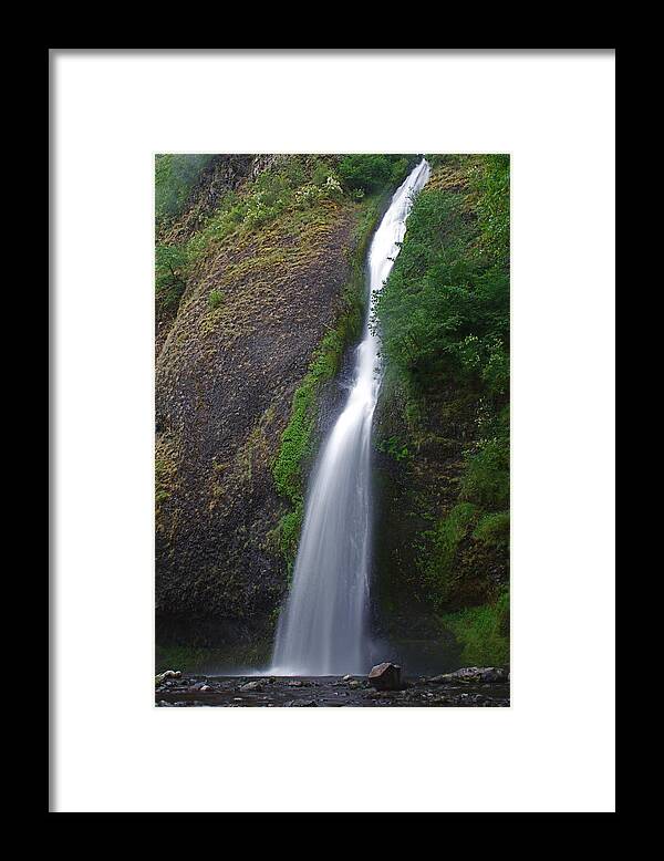 Horsetail Falls Framed Print featuring the photograph Horsetail Falls by Todd Kreuter