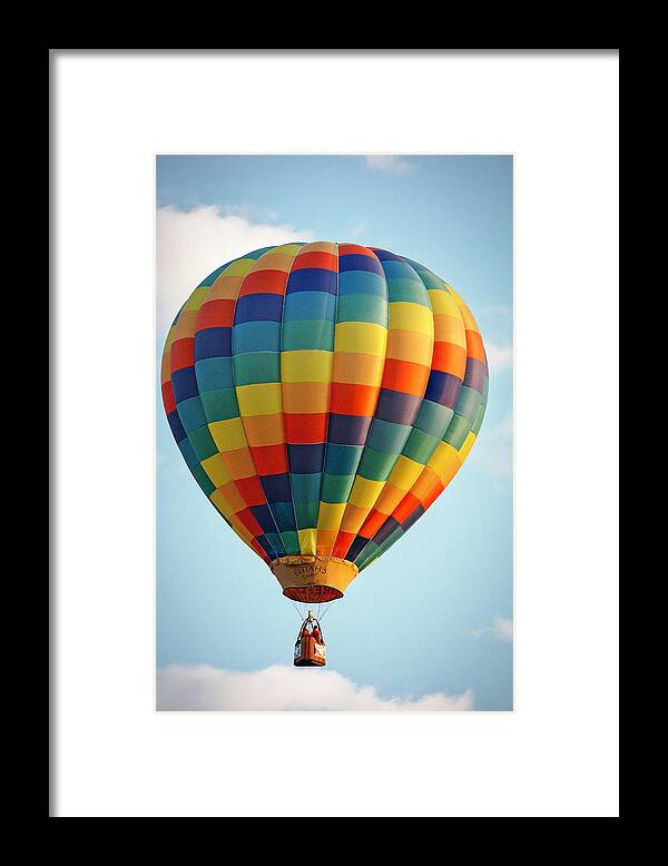 Hot Air Balloon Framed Print featuring the photograph Hot Air Balloon Elijah's by Deborah Penland