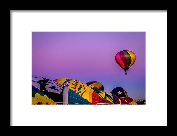 Albuquerque Framed Print featuring the photograph Hot Air Balloon by Ron Pate