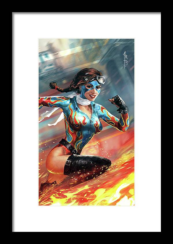 Comics Framed Print featuring the digital art Hot Rod by Ryan Barger