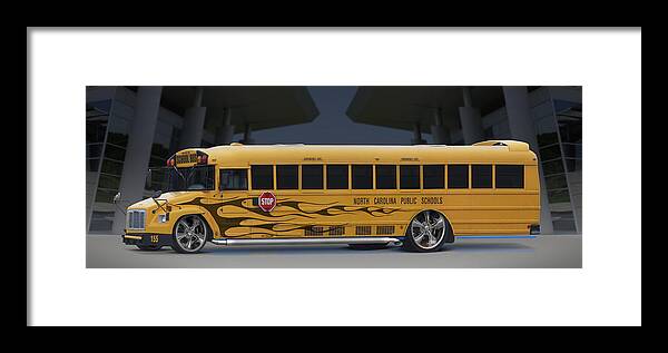 Hot Rod Framed Print featuring the photograph Hot Rod School Bus by Mike McGlothlen