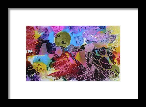 Abstract Art Framed Print featuring the painting Hot Stuff by Mary Sullivan