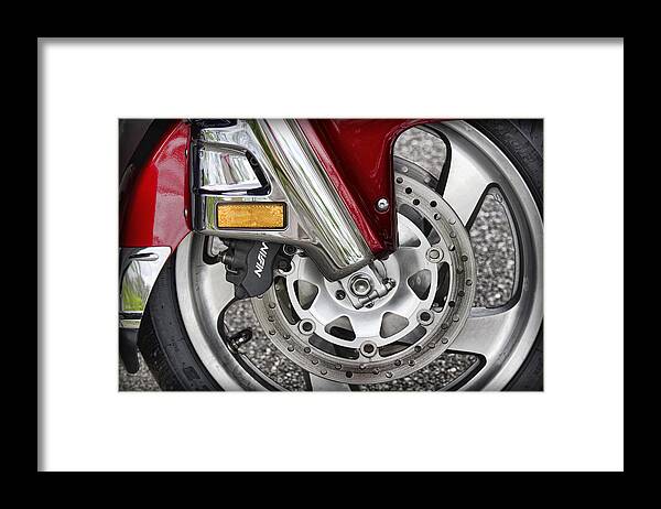 Red Motorcycle Framed Print featuring the photograph Hot Wheel by Patricia Montgomery