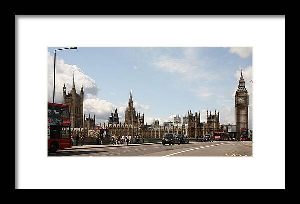 Big Framed Print featuring the photograph Houses of parliament. by Christopher Rowlands