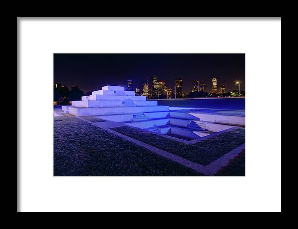 Houston Framed Print featuring the photograph Houston Police Officer Memorial by Tim Stanley