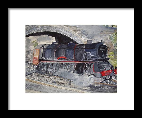 Black Five Framed Print featuring the painting Howard's Black 5 by Carole Robins