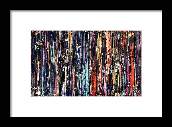 Abstract Framed Print featuring the painting Hrcny1 by Mats Andersson