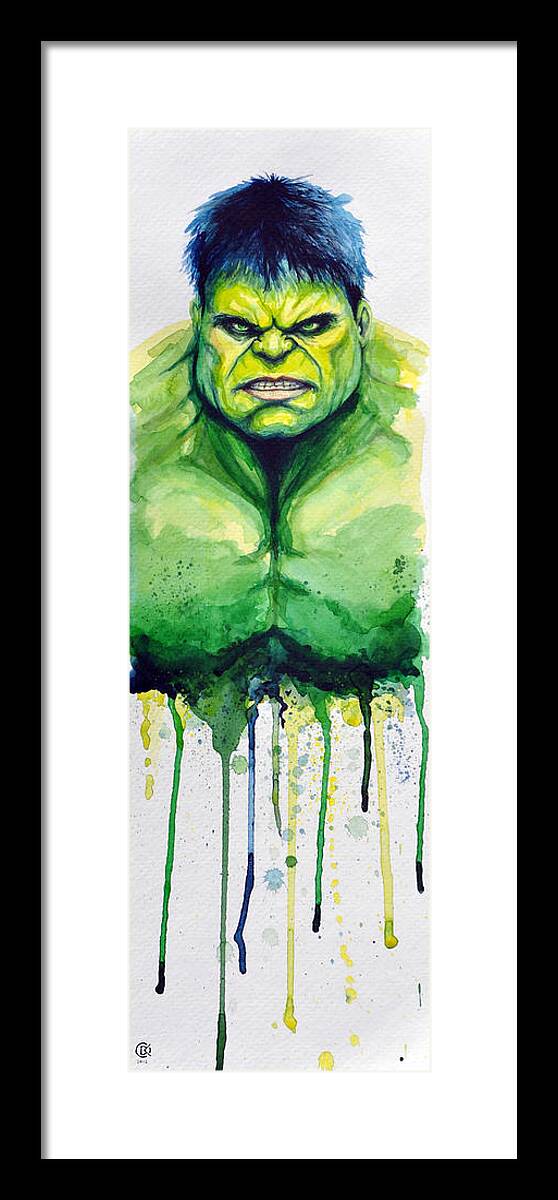 Hulk Framed Print featuring the painting Hulk by David Kraig