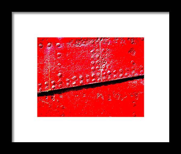 Ship Framed Print featuring the photograph Hull Plate Abstract Enhanced by Ben Freeman