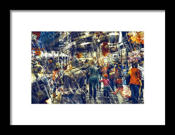 Human Traffic Framed Print featuring the photograph Human Traffic by Wayne Sherriff