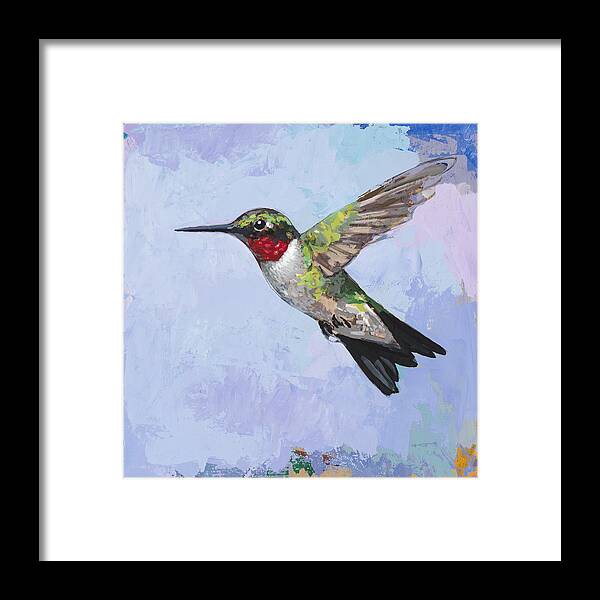 Hummingbird Framed Print featuring the painting Hummingbird #3 by David Palmer