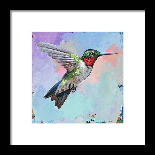Hummingbird Framed Print featuring the painting Hummingbird #4 by David Palmer