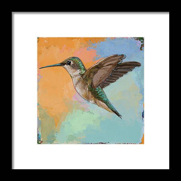 Hummingbird Framed Print featuring the painting Hummingbird #5 by David Palmer