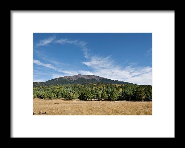 Arizona Framed Print featuring the photograph Humphreys Peak from Hart Prairie by Jeff Goulden