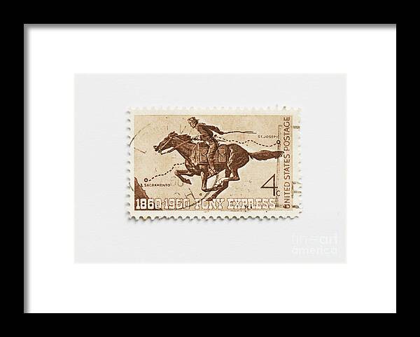 1960 Framed Print featuring the photograph Hundred years Pony Express by Patricia Hofmeester