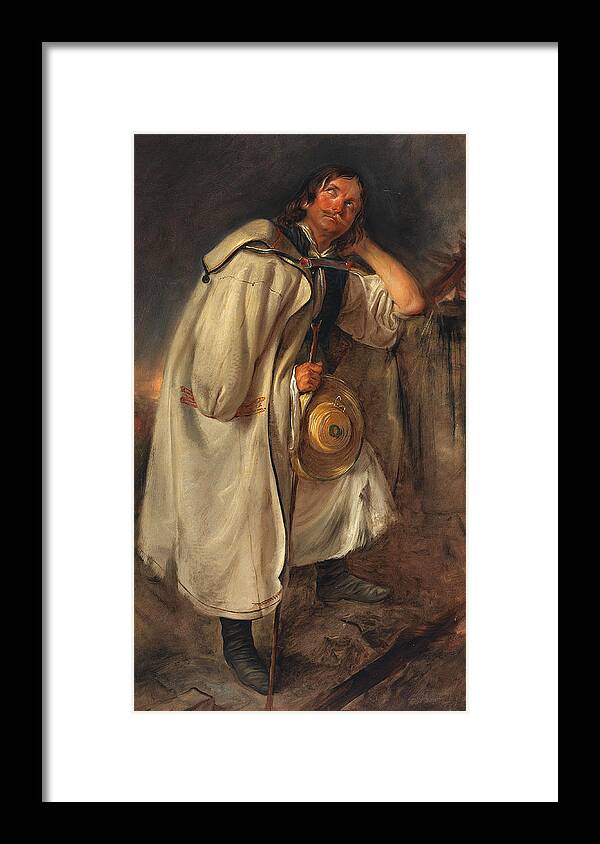 Circle Of Eduard Ritter Framed Print featuring the painting Hungarian Herder by Circle of Eduard Ritter