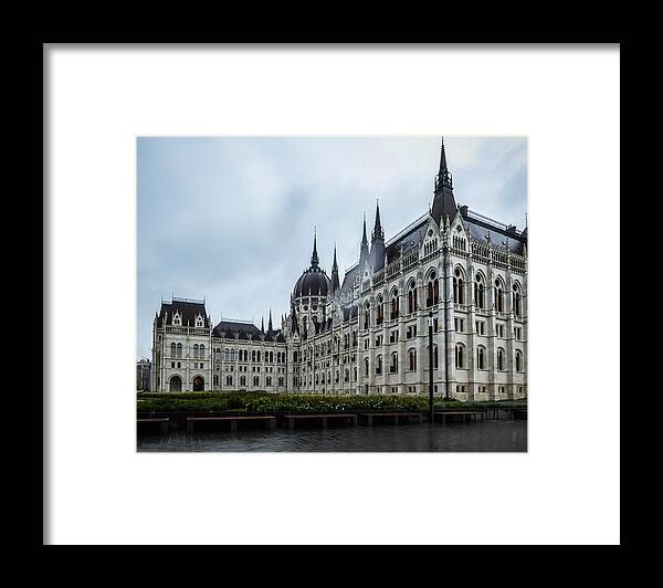 Parliament Framed Print featuring the photograph Hungarian Parliament Budapest by Pamela Newcomb