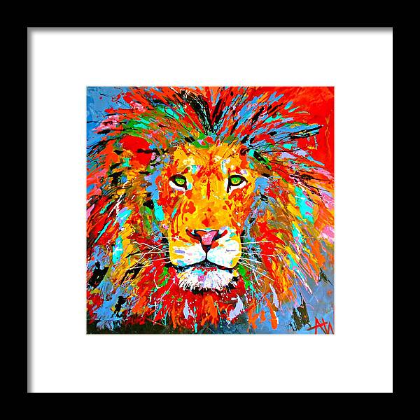 Hunter Framed Print featuring the painting Hunter by Angie Wright