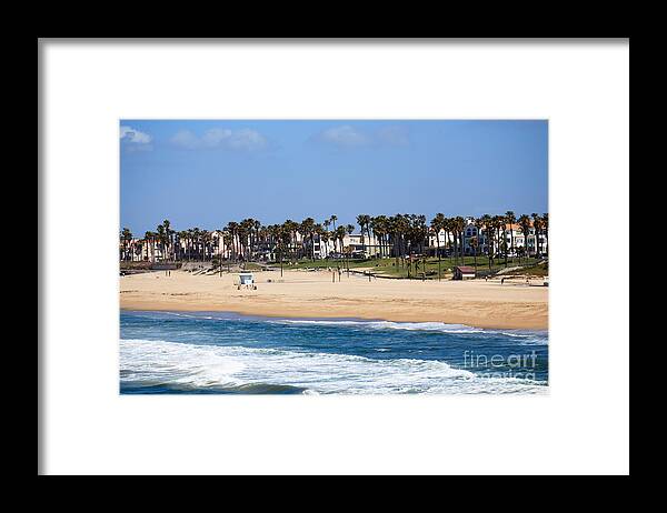 America Framed Print featuring the photograph Huntington Beach California by Paul Velgos