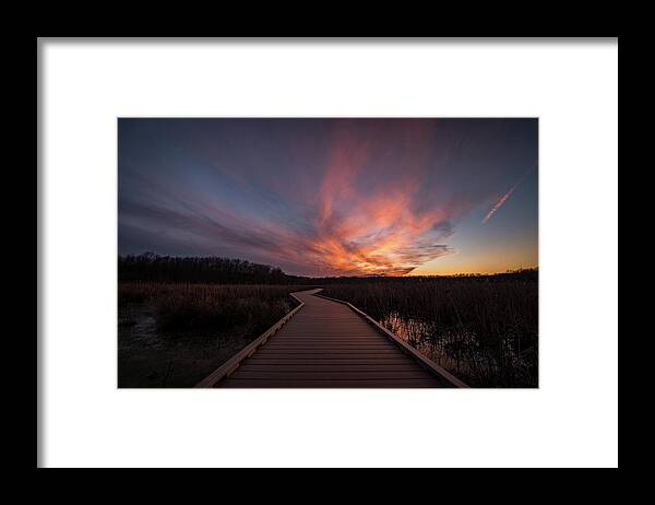 Alexandria Framed Print featuring the photograph Huntley Meadows Sunset by Michael Donahue