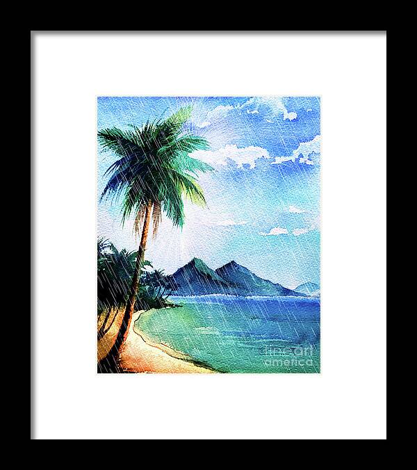 Palm Framed Print featuring the digital art Hurricane Season by Digital Art Cafe