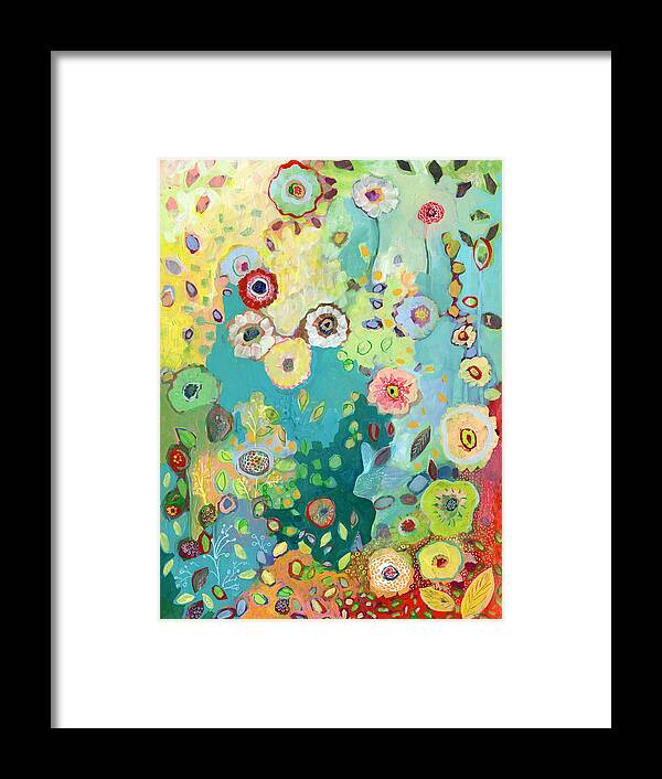 Floral Framed Print featuring the painting I Am by Jennifer Lommers