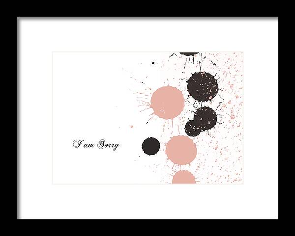 I Am Sorry Cards Framed Print featuring the painting I am sorry by Trilby Cole