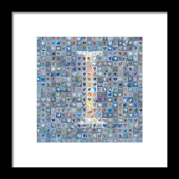 Found Hearts Framed Print featuring the digital art I in Cloud by Boy Sees Hearts