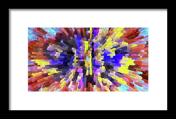 Colorful Framed Print featuring the digital art Colorful Block Appeal by Kellice Swaggerty